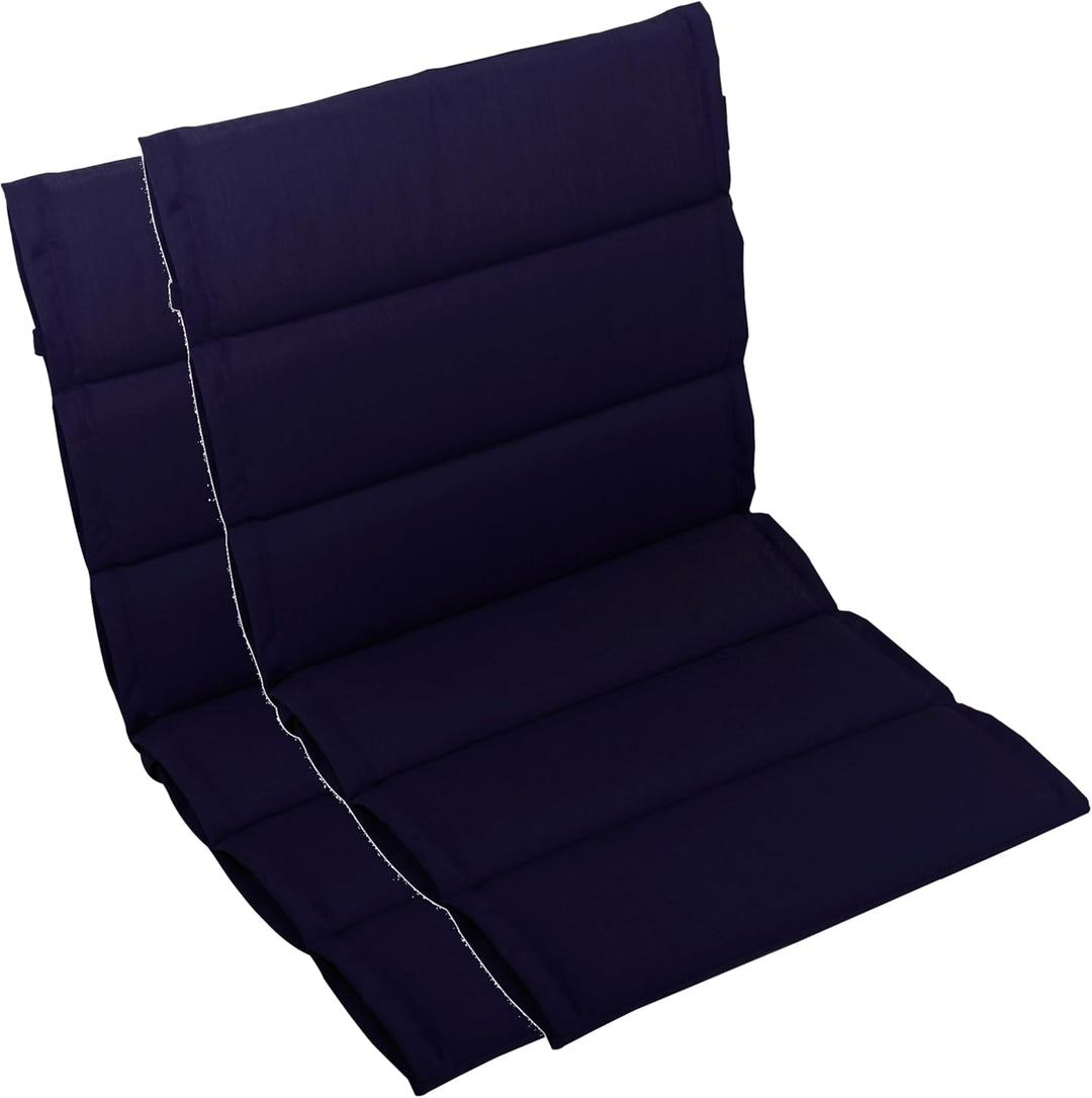 LILENO HOME Gartenstuhl Auflagen als [2er Set - Niedriglehner] in Dunkelblau - Bequeme Liegen als Si
