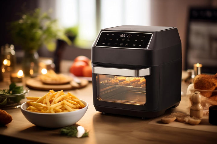 Heissluftfritteuse 12 Liter, Multifunktions Mini Backofen, 10 in 1 Heissluftfritteuse mit digitalen