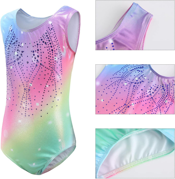 SEAUR - Mädchen Turnanzug Ärmellos Kinder Gymnastikanzug Tanzen Kleidung Ballet Yoga Kleid Klassisch