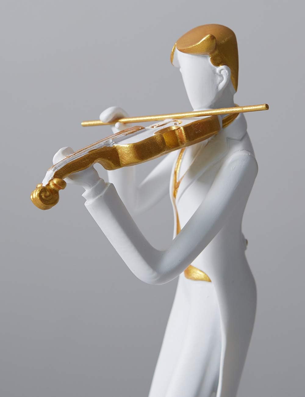 Amoy-Art Musik Figuren Skulptur Modern Dekor Statue Wohnzimmer Kunst Arts Polyresin Geschenk 25cm