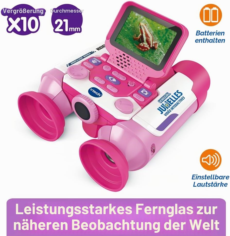VTech Genius XL – Interaktives Video-Fernglas, Rosa