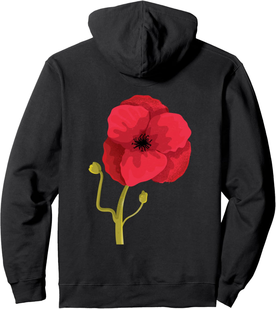 Aquarell Poppy Pullover Hoodie