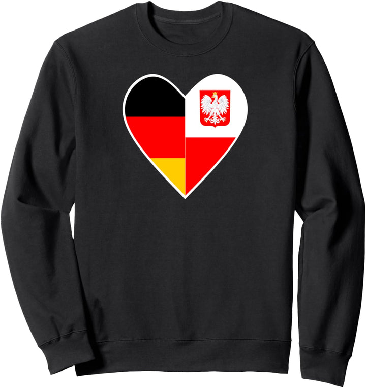 Nationalität & Freundschaft - Deutsch und Polen - Herz Sweatshirt