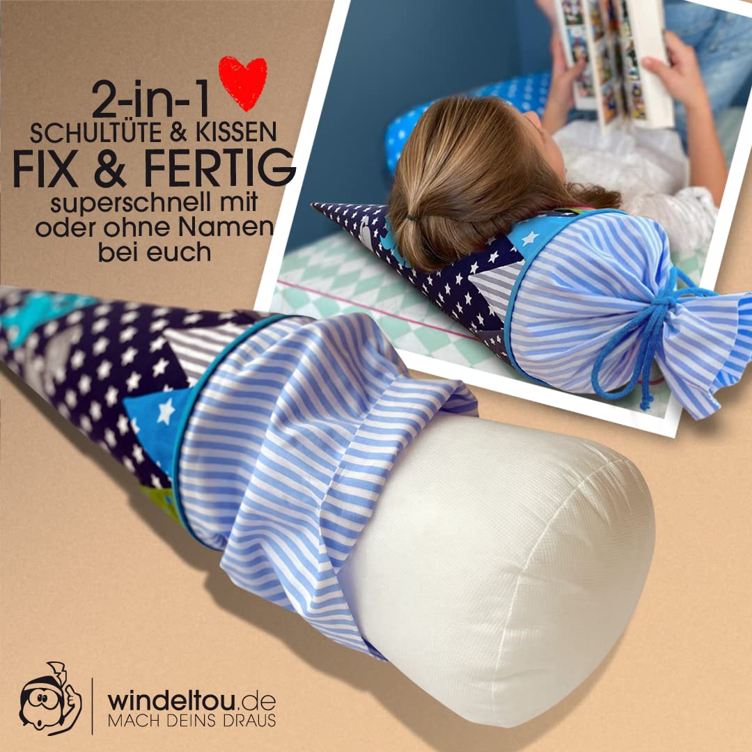 kleine Schultüte, Zuckertüte WELTALL mit oder ohne Name, 35 cm, 35 cm