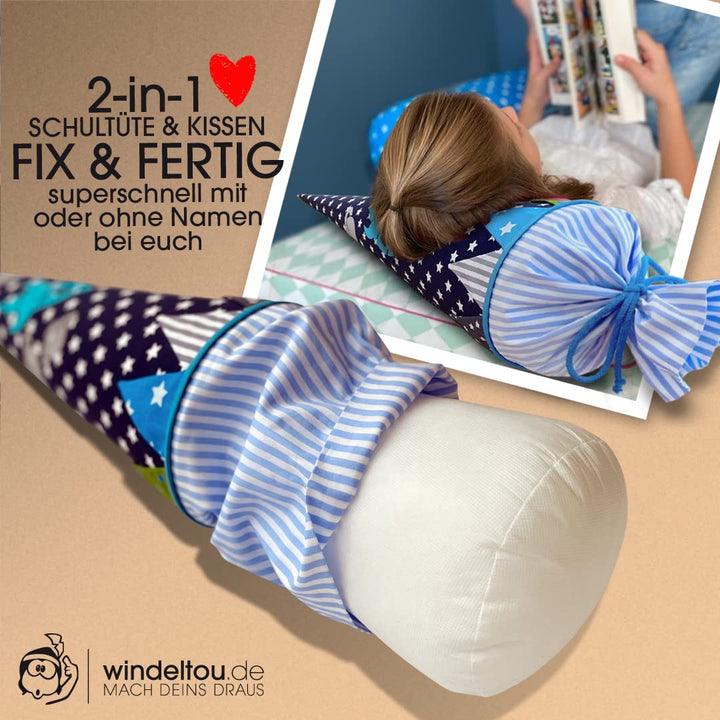 kleine Schultüte, Zuckertüte WELTALL mit oder ohne Name, 35 cm, 35 cm