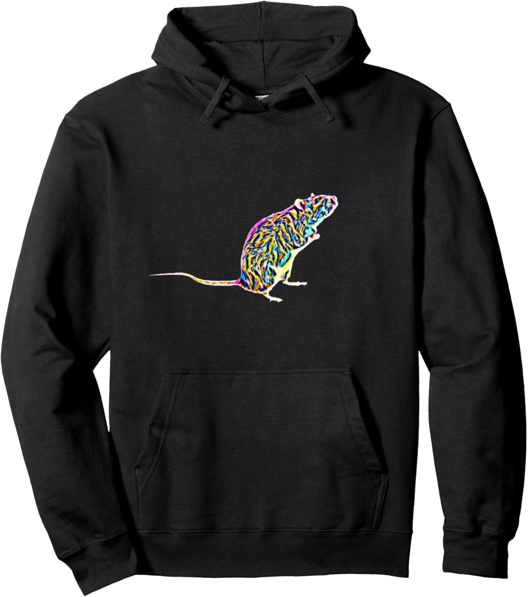 Ratten Motiv süsse Ratte bunte Nagetiere Käse Haustiere Ratte Pullover Hoodie