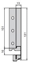 Emuca - Vertex Aussenschublade 40 kg Höhe 131 mm mit Glaswänden, 500 mm, Grau anthrazit, Stahl und A