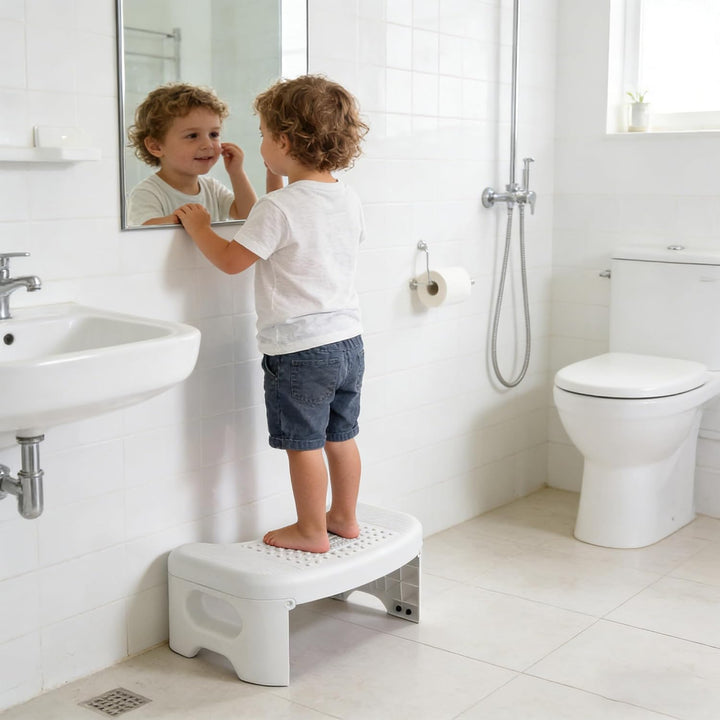 Toilettenhocker Klappbar, Toilettenhilfe Tritthocker, Physiologischer Hocker Badezimmer für Erwachse