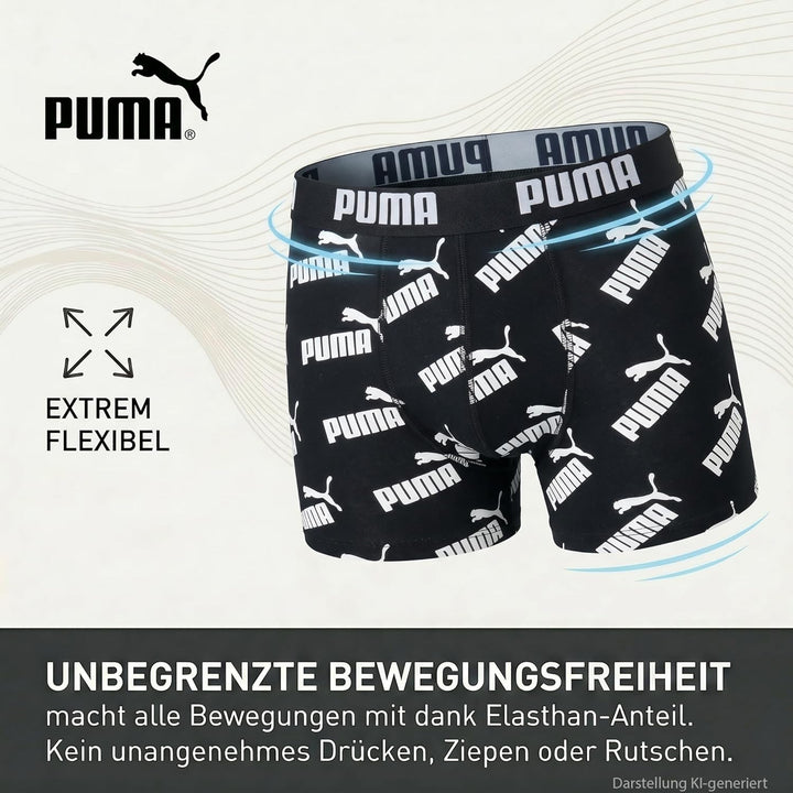 Puma Children Unisex Boxer Unterwäsche (5er Pack) 122-128 Schwarz, 122-128 Schwarz