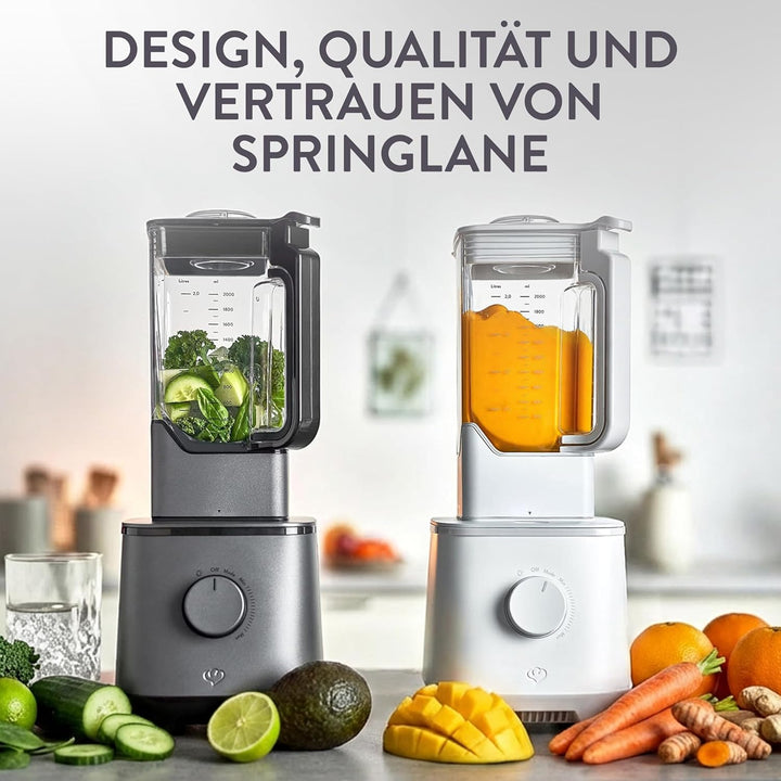 SPRINGLANE Hochleistungsmixer Hanno 2000 W, 32.000 U/min, 4 Programme, Selbstreinigungsfunktion, Sta