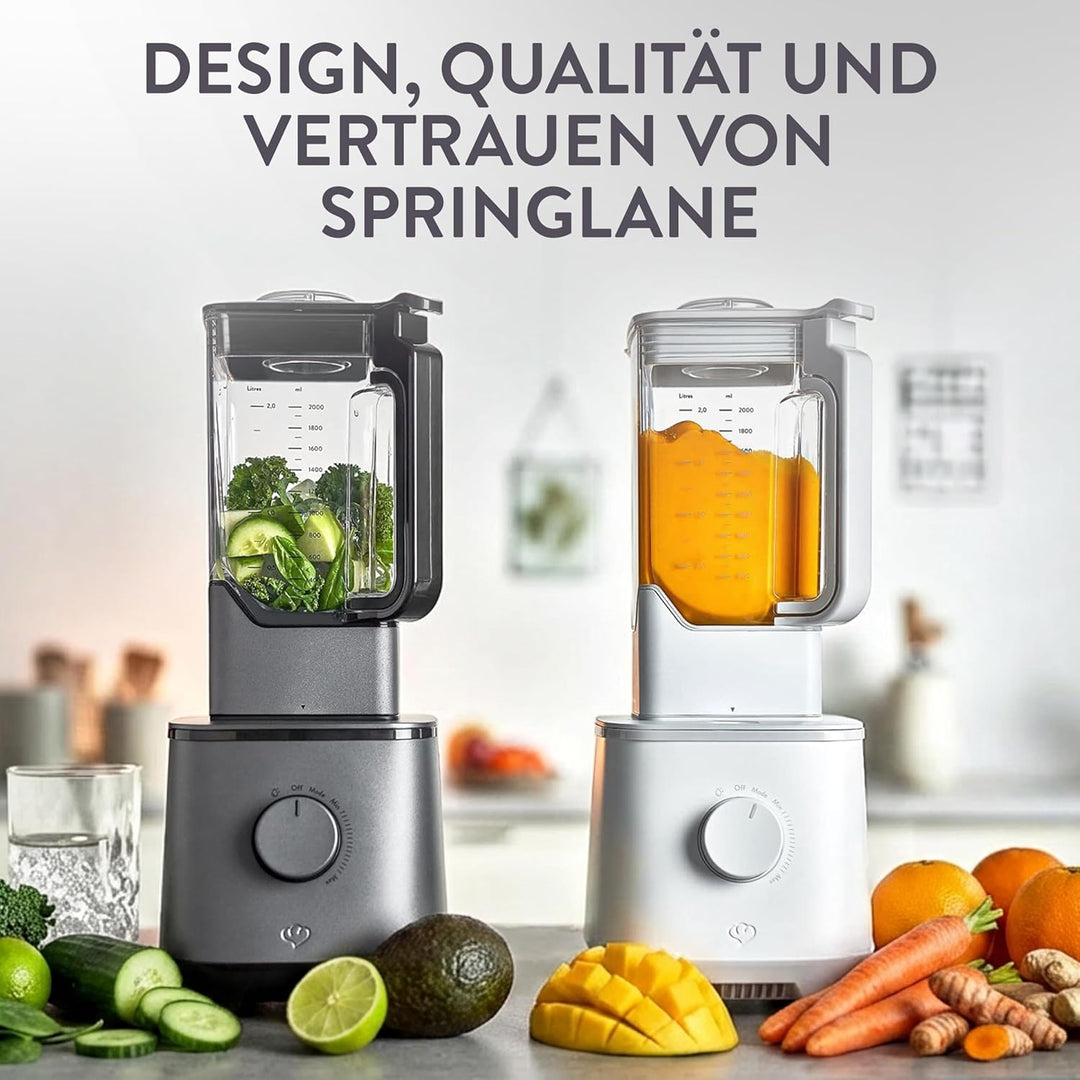 SPRINGLANE Hochleistungsmixer Hanno 2000 W, 32.000 U/min, 4 Programme, Selbstreinigungsfunktion, Sta