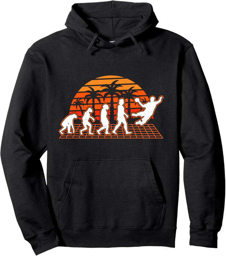Handballer Evolution Retro Handballteam Handball Pullover Hoodie