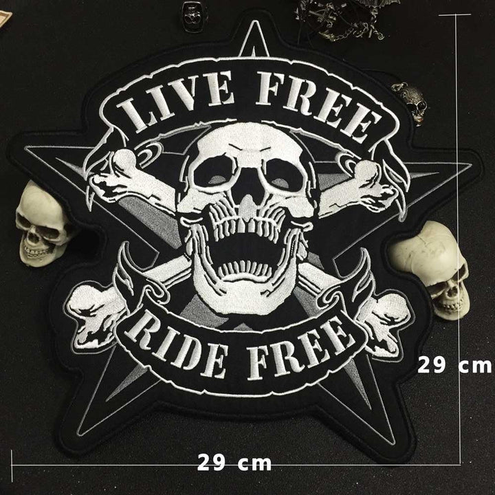 Graceful life Large Biker Motorcycle Back Patches (3) lila, lila