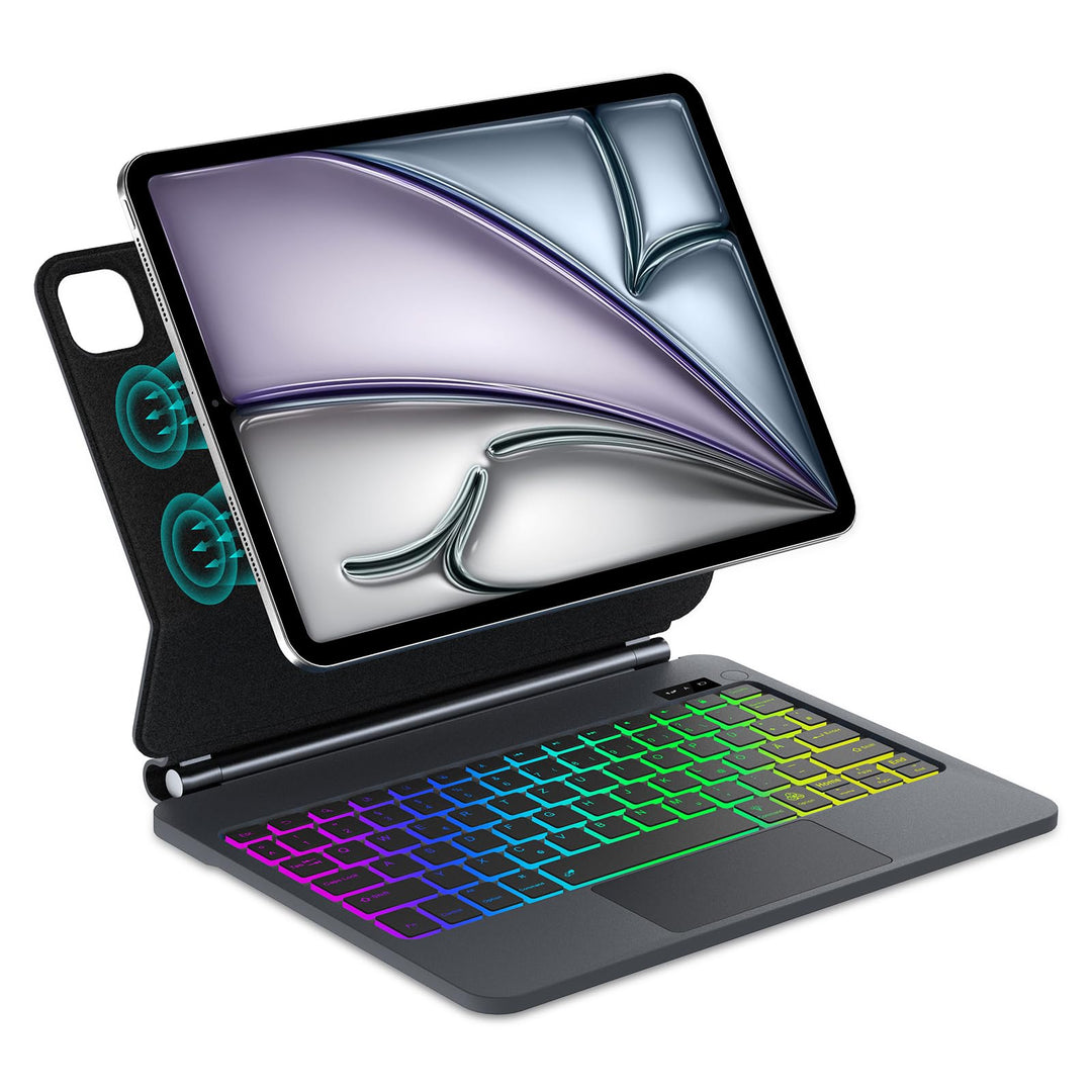 Magic Keyboard für iPad Air 11Zoll M4 2026 M3 2025 M2 2024, Air 5/4 Gen 10.9 Zoll, Multi Touch Track