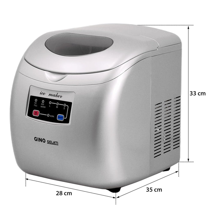 Syntrox Germany Eiswürfelmaschine Eiswürfelbereiter Eiswasser Edelstahl Bolavi, 15 kg Eiswürfel pro