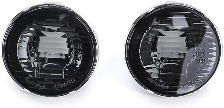 Carparts-Online Klarglas Seitenblinker Schwarz Smoke mit Chromrand für Mazda MX5 NA NB 89-05