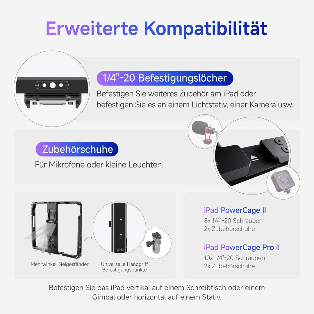 Accsoon Power Cage Pro II für iPad Pro (POWERCAGEPROII) PowerCage Pro II, PowerCage Pro II