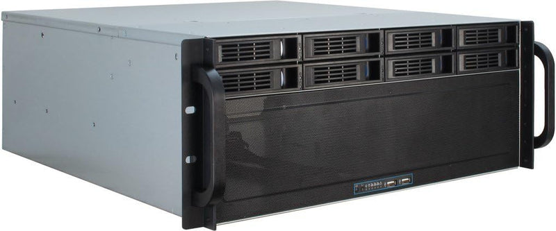 Inter-Tech 88887191 Case IPC Storage 4U-4408, o.PSU, Schwarz, Silber