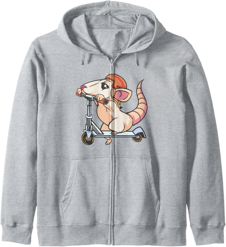 Ratte reitet Roller Pet Kapuzenjacke