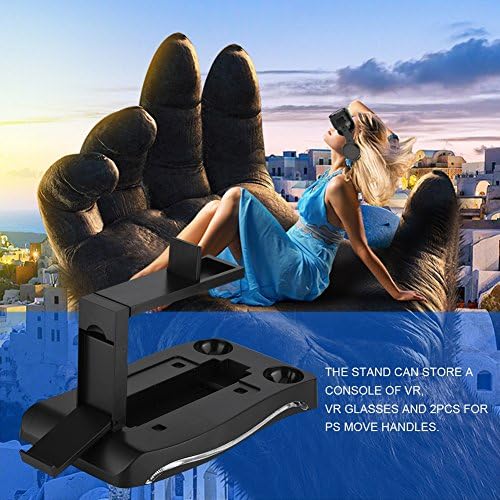 Zerone Controller Ladestation für PS4 Docking Station 4 in 1 Ständer mit 2 Gamepad Ständer für PS4 V