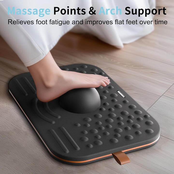 Balance Board,360-Grad Wackelbalance-Board für Erwachsene-2-in-1 Doppelseitige Anti-Ermüdungsmatte &
