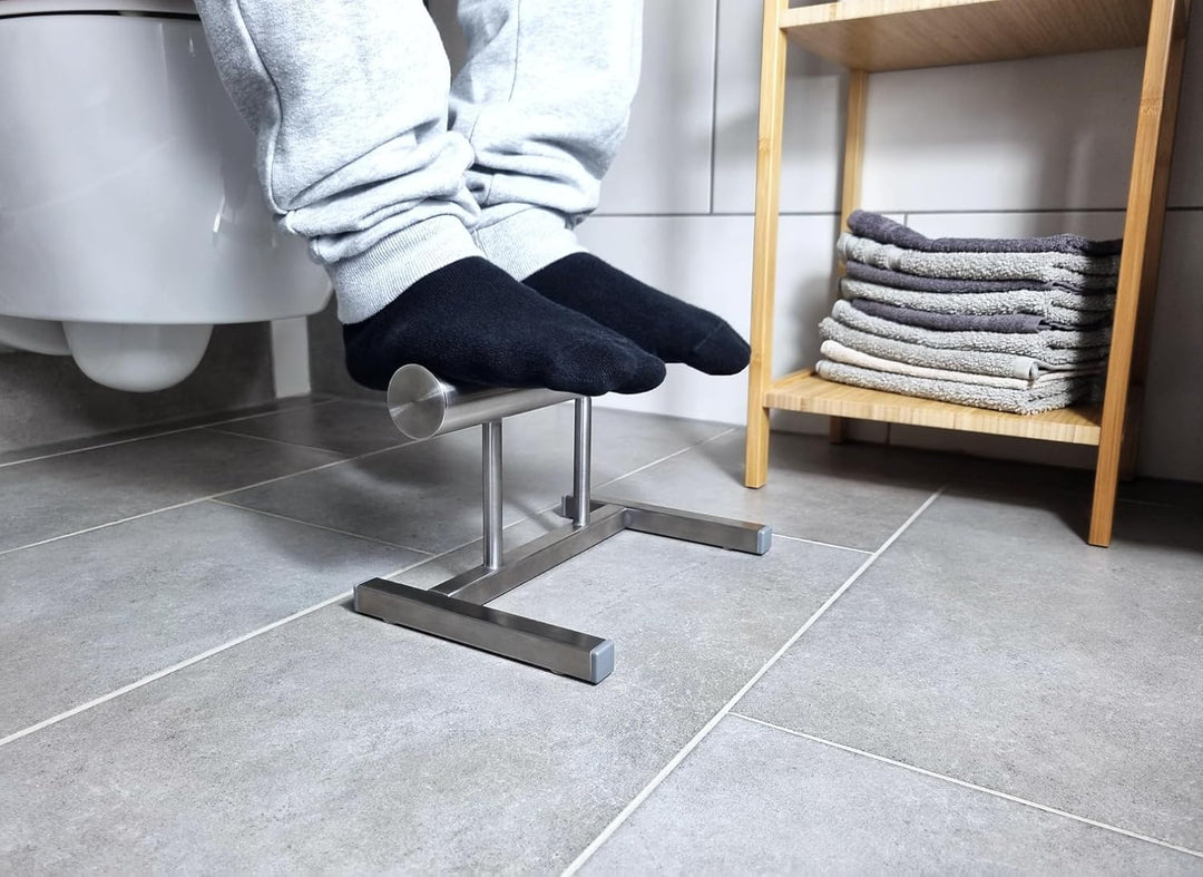 NAMOR Toilettenhocker aus Edelstahl – Premium WC-Hocker für bessere Sitzhaltung | Modernes Design, r