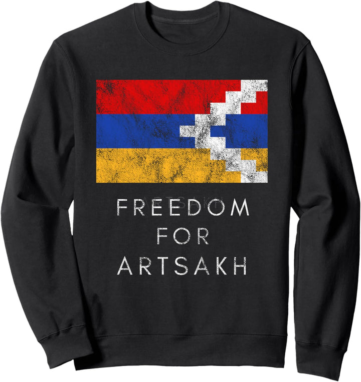 Artsakh Flag Armenian Vintage Arzach Retro Armenien Sweatshirt