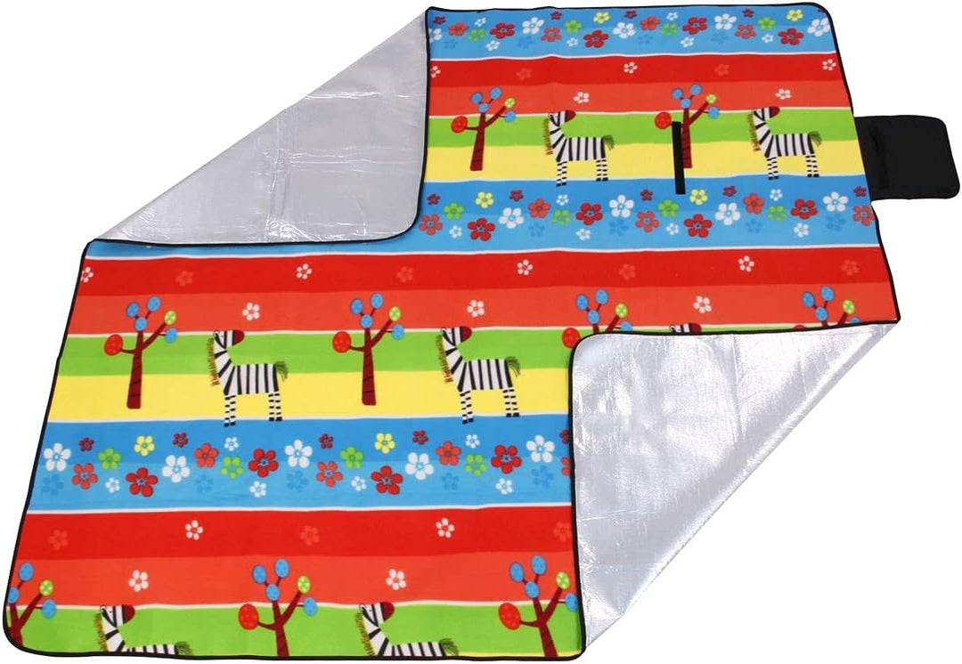 your GEAR Kids XL Kinder Picknickdecke 200x200 Camping Fleece Decke wasserdichte & isolierte Strandd
