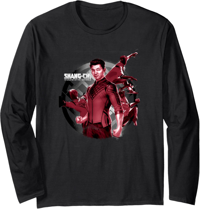 Marvel Shang-Chi Action Poster Langarmshirt