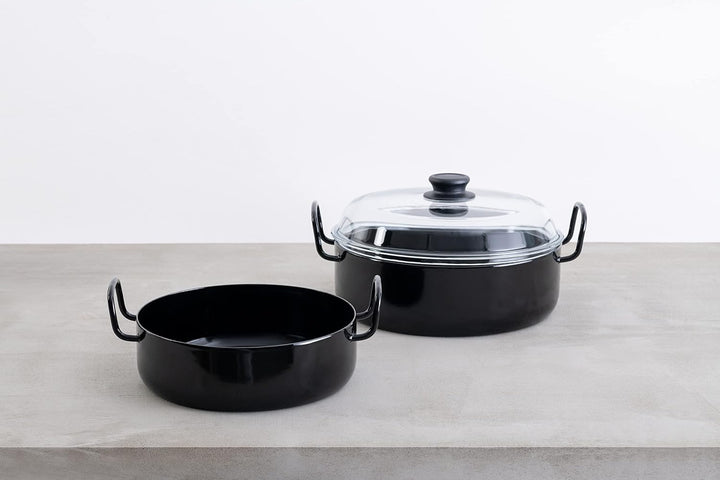 Riess, 0600-022, Schlemmerpfanne Ø 20cm, Classic, SCHWARZEMAILLE, Schwarz, Vol. (rec.): 0,6 Liter, M