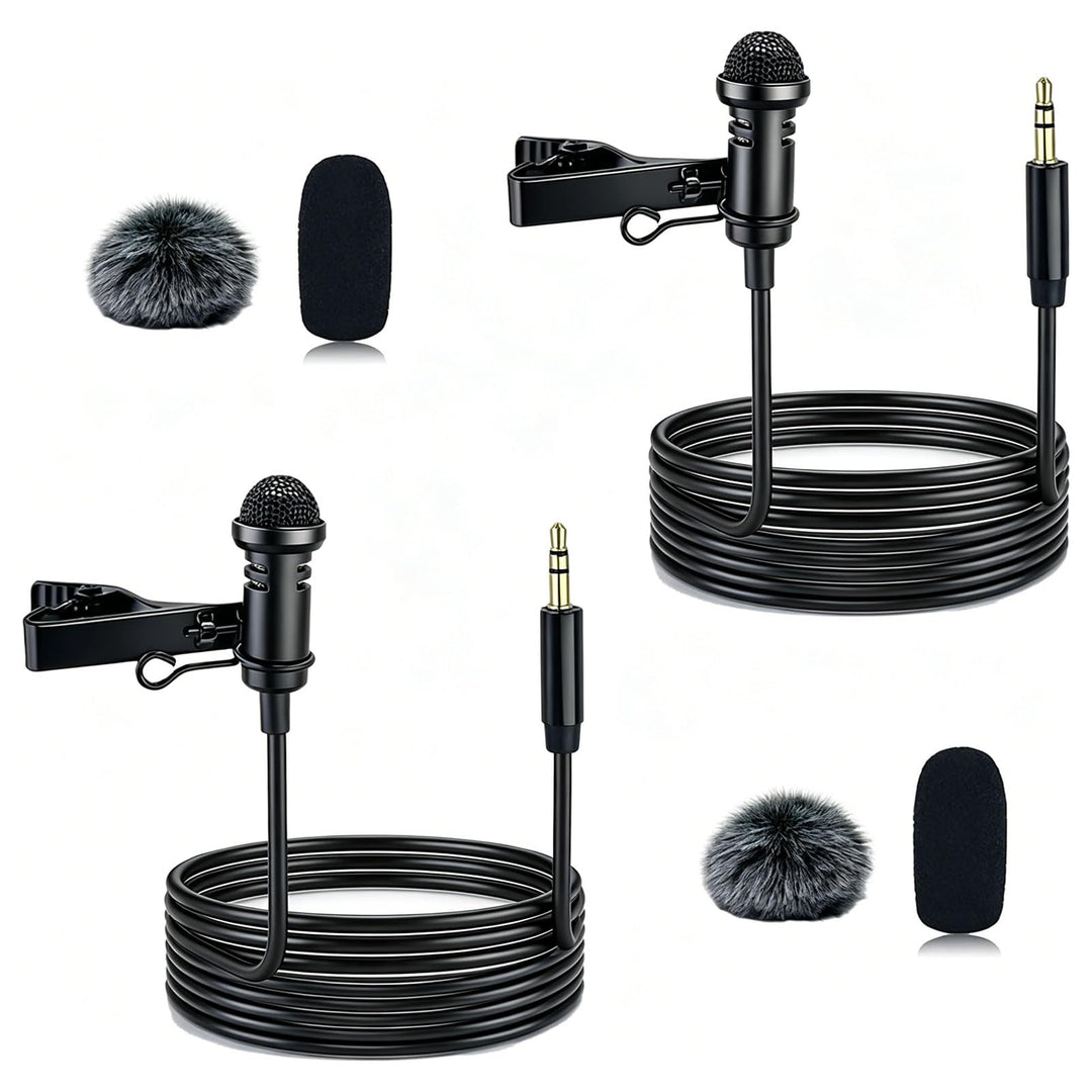 2 Stück Wired Lavalier Mikrofons für DJI Mic 1/2 für Rode Wireless GO II 2, 3,5-mm-TRS-Kondensato mi