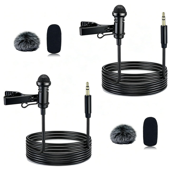 2 Stück Wired Lavalier Mikrofons für DJI Mic 1/2 für Rode Wireless GO II 2, 3,5-mm-TRS-Kondensato mi