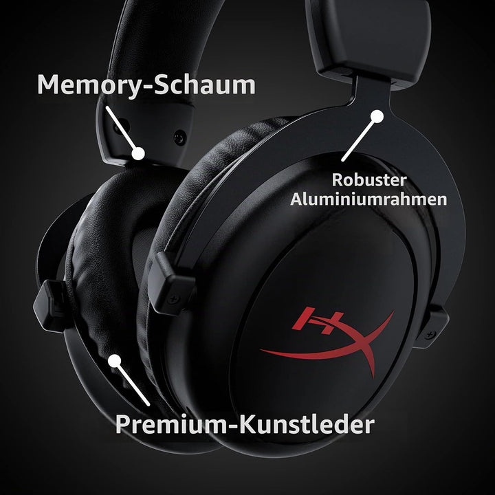 HyperXCloud Core-KabellosesGaming-HeadsetfürPC,DTSHeadphone:XSpatialAudio,Memoryschaum-Ohrpolster,ro