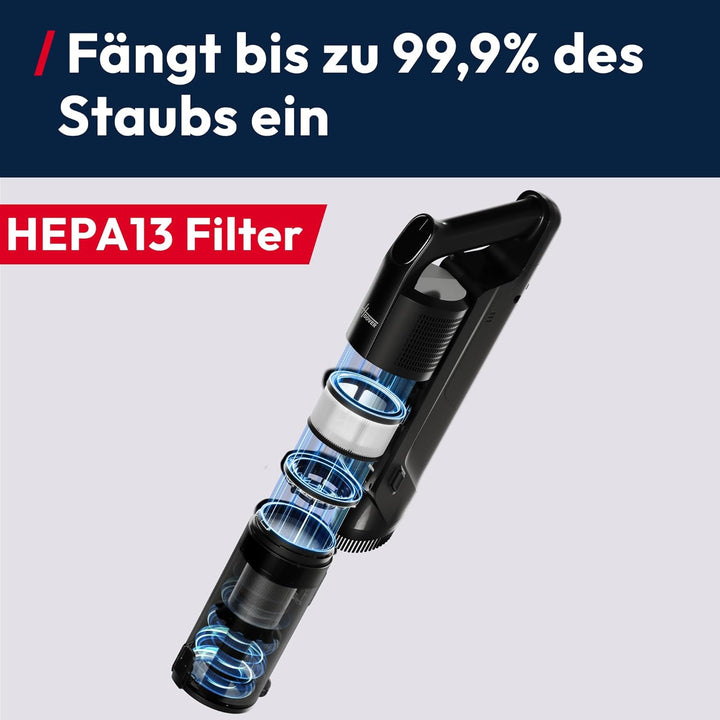 Hoover Akku-Staubsauger kabellos HF3 Pro Home mit 3L automatischer Staubentleerungs- & Ladestation,
