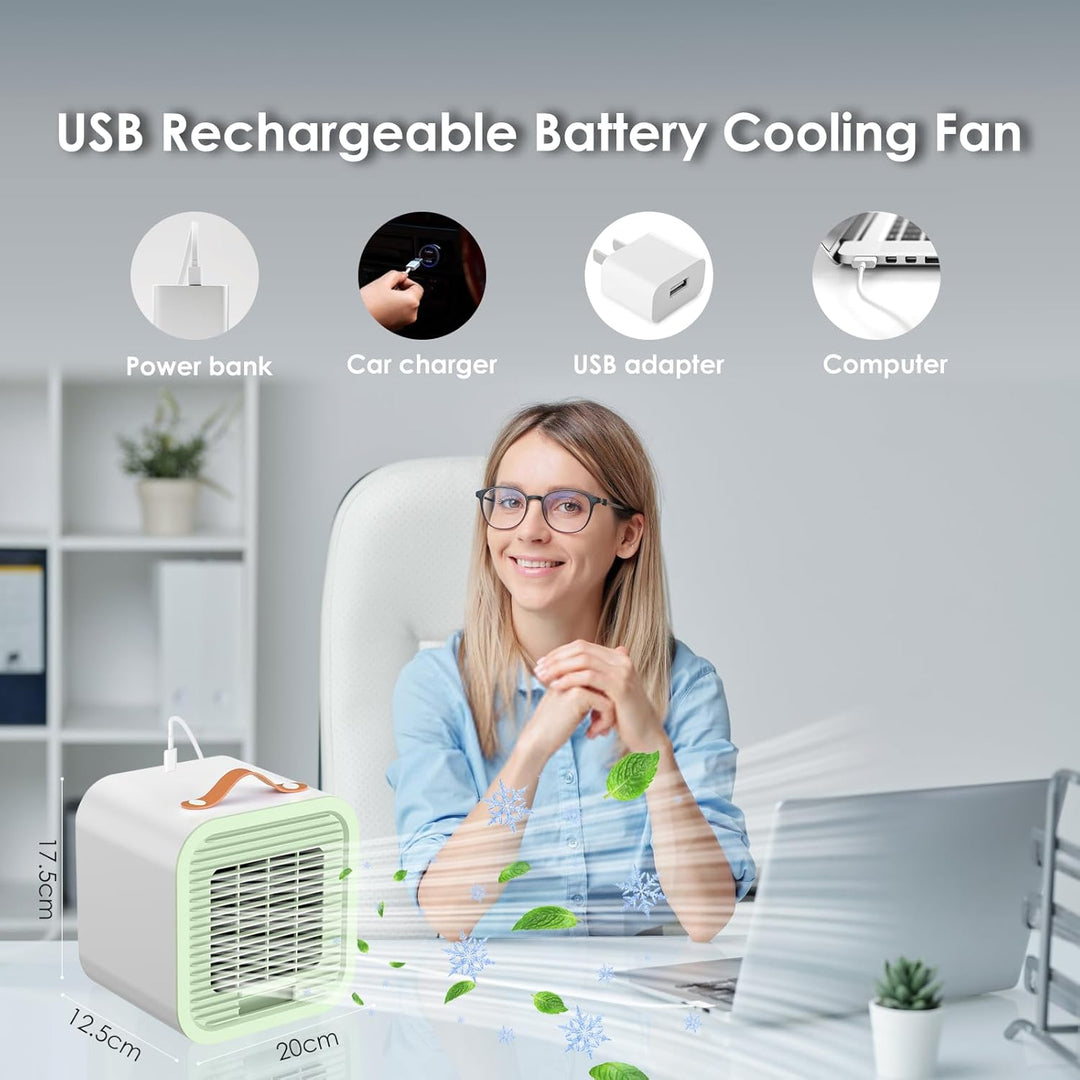 Mobile Klimaanlage, Mini Ventilator USB, Mobiles Klimagerät für Zuhause Büros Räumen, Mobile Klimage