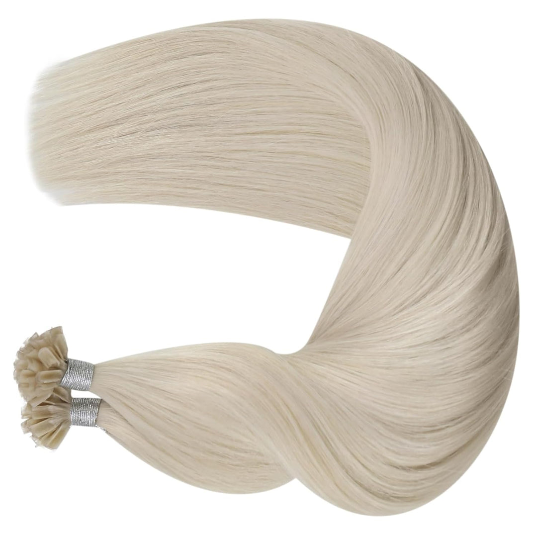 Moresoo Bonding Extensions Echthaar Blond 1g U Tip Extensions Echthaar Remy Keratin Hot Fusion Haarv
