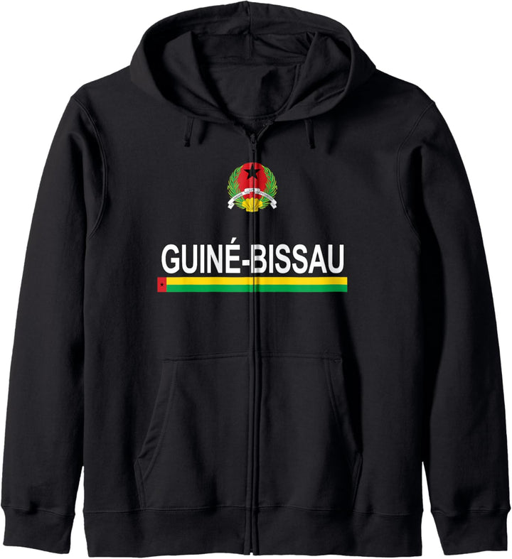 Guine-Bissau Sports-style Flag and Emblem Design Kapuzenjacke