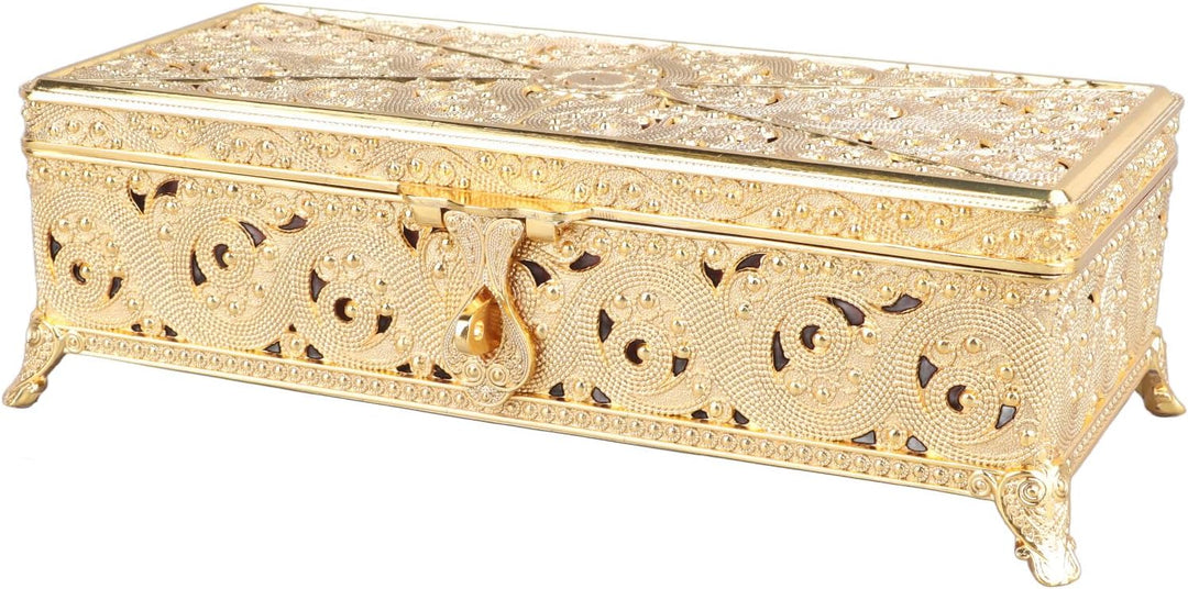 Brrnoo Vintage-Schmuckkästchen, Schatzkiste, Erinnerungsbox, Rechteckig, Weich, für Mädchen und Frau