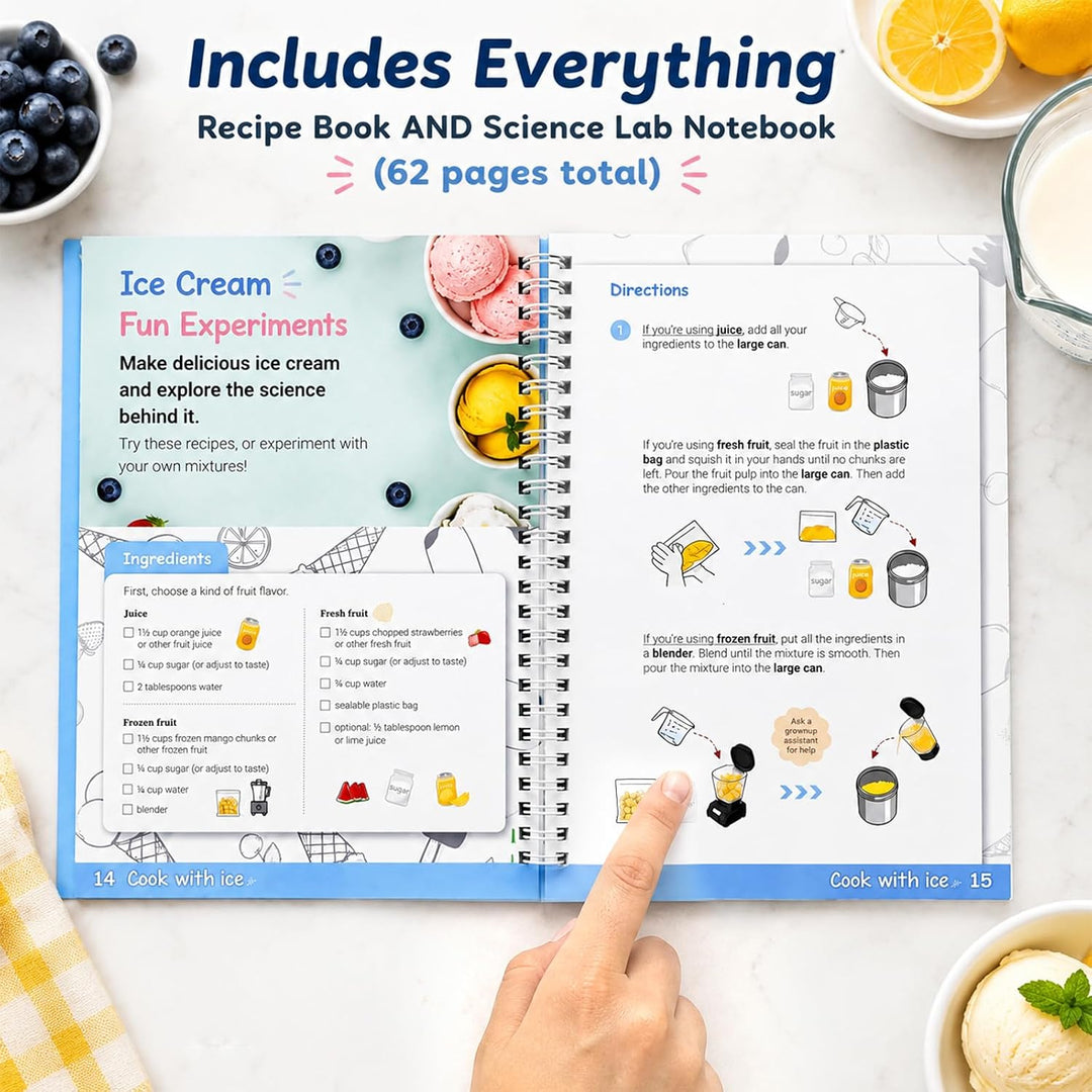 Eiscreme-Set für Kinder ab 5 Jahren, DIY EIS selber Machen, Mint