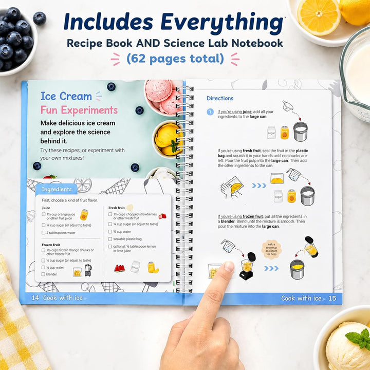Eiscreme-Set für Kinder ab 5 Jahren, DIY EIS selber Machen, Mint