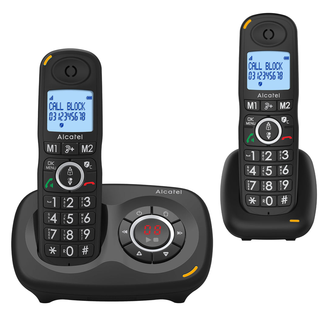 Alcatel XL595 Voice Duo schnurloses Grosstastentelefon mit Zwei Mobilteilen und Anrufbeantworter ext