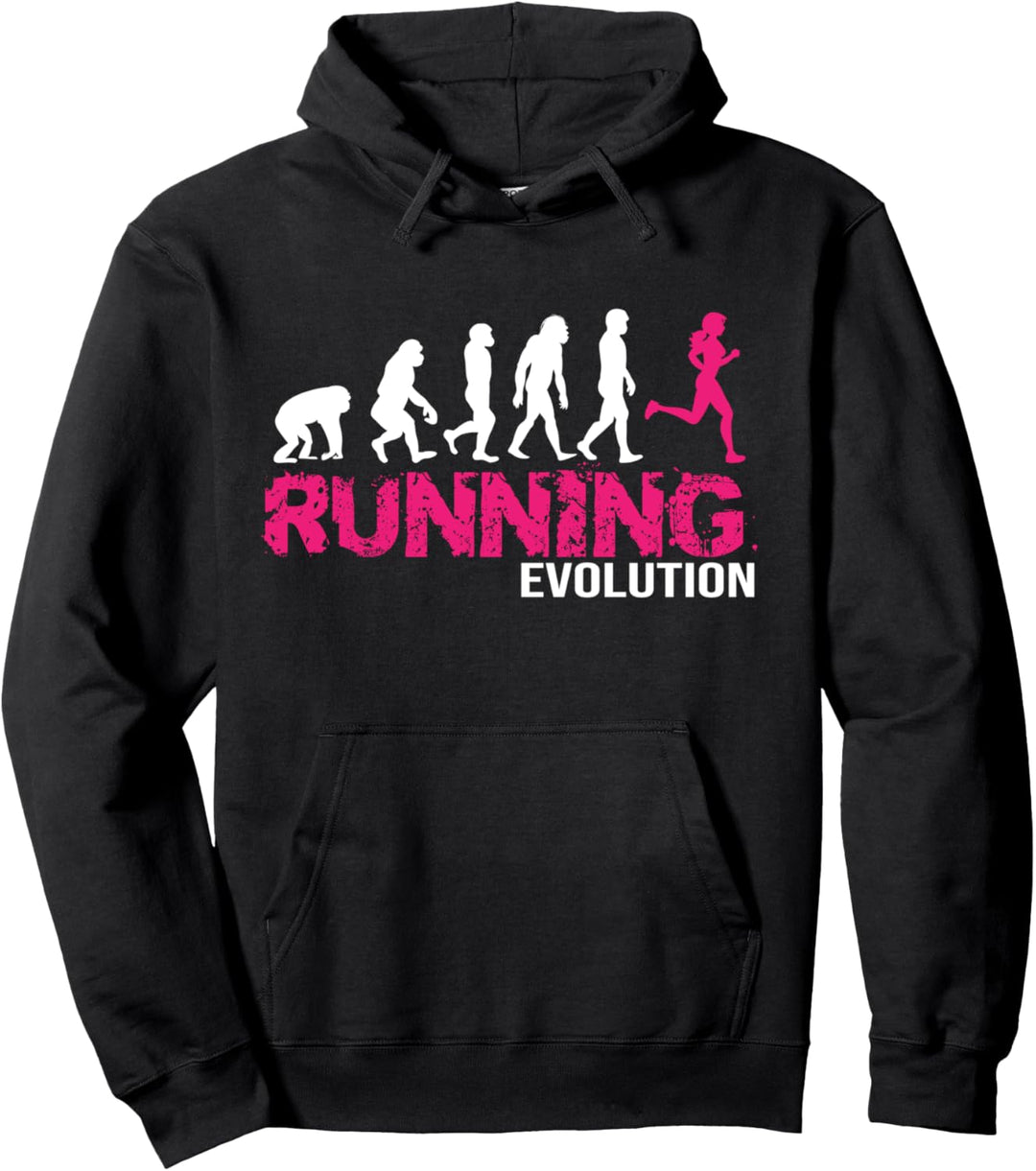 Evolution einer Läuferin - Laufen Running Geschenk Sport Pullover Hoodie