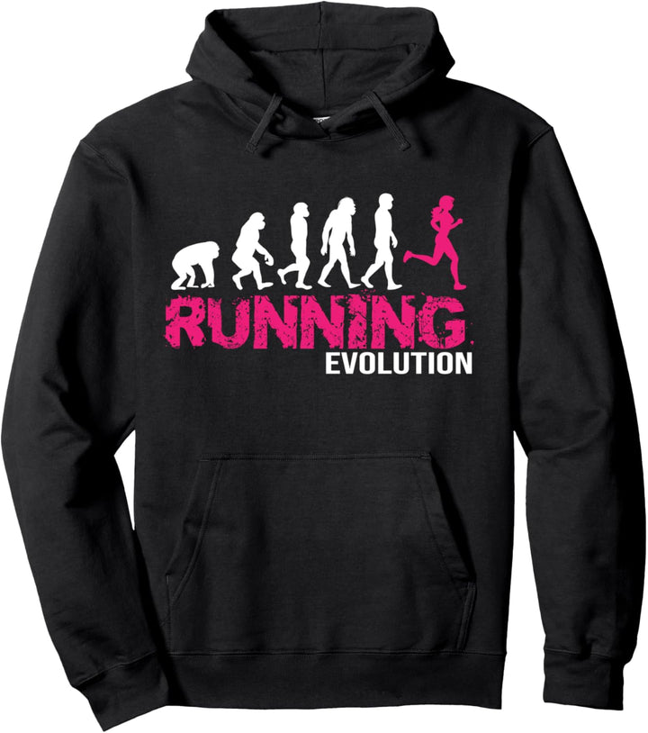 Evolution einer Läuferin - Laufen Running Geschenk Sport Pullover Hoodie