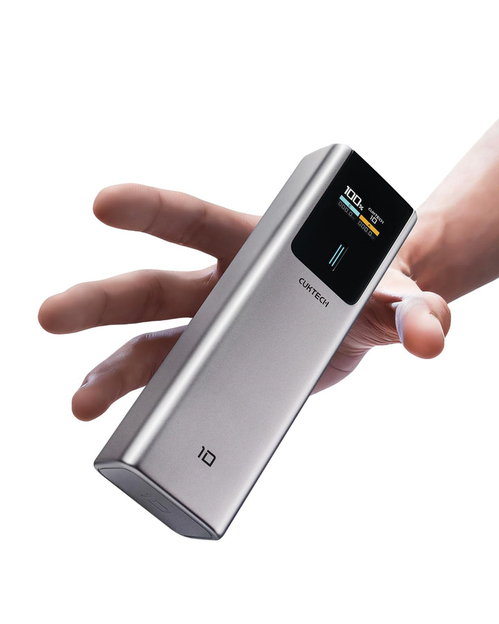 CUKTECH 10 Powerbank 10000mAh (4S1P), 100W Power Bank mit Digitales Display, Externer Handyakku Schn