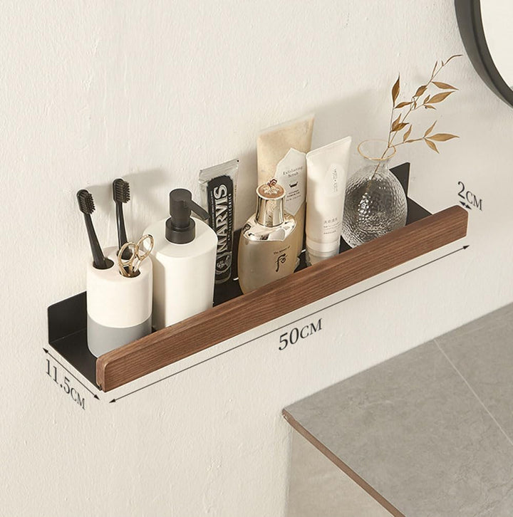 An der Wand montiert Schwimmend Metallregal Ledge,Schwarz Badezimmer Regal Wandhalterung Regal dekor