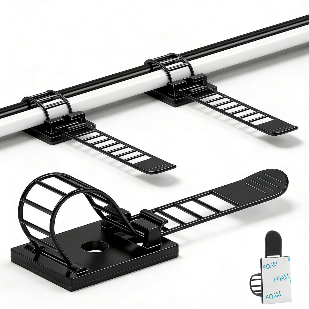 kabelhalter,Schreibtisch-Draht-Organizer Kabelbinder selbstklebende Kabelclips Kabelmanagement Kabel