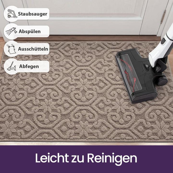 DEXI Schmutzfangmatte 44 x 76cm, rutschfest Fussmatte Innen, waschbarer Fussmatte, absorbierend Türm