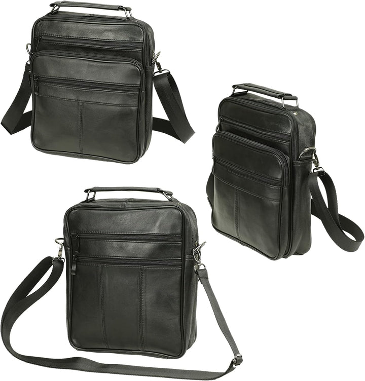Echt Leder Herren Arbeitstasche Umhängetasche Herrentasche Schultertasche Messenger Flugbegleiter in
