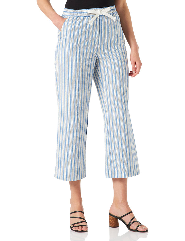PART TWO Damen Prikkepw Pa Pants Easy Fit Hose 44 Riviera Stripe, 44 Riviera Stripe