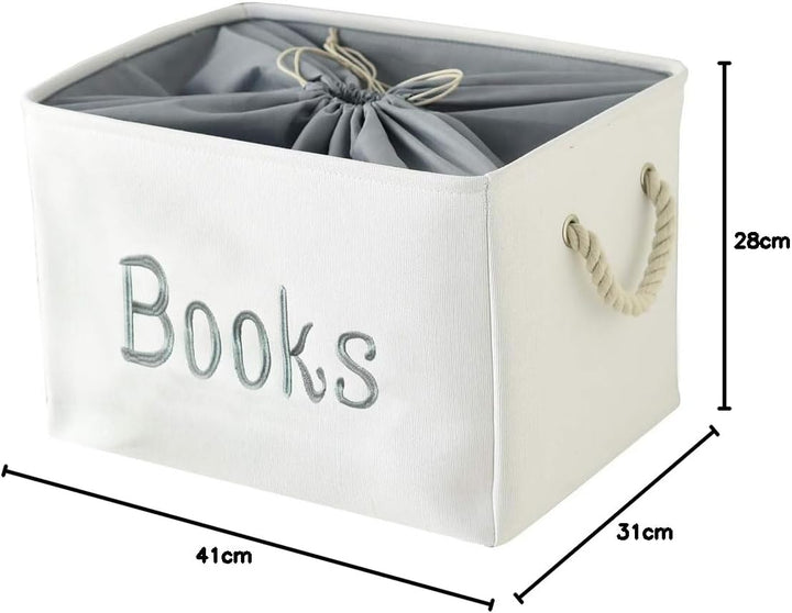 INough Bücher Aufbewahrungsbox Aufbewahrungskorb für Kinder, Kallax Boxen Bücherkorb Kinder gross Au